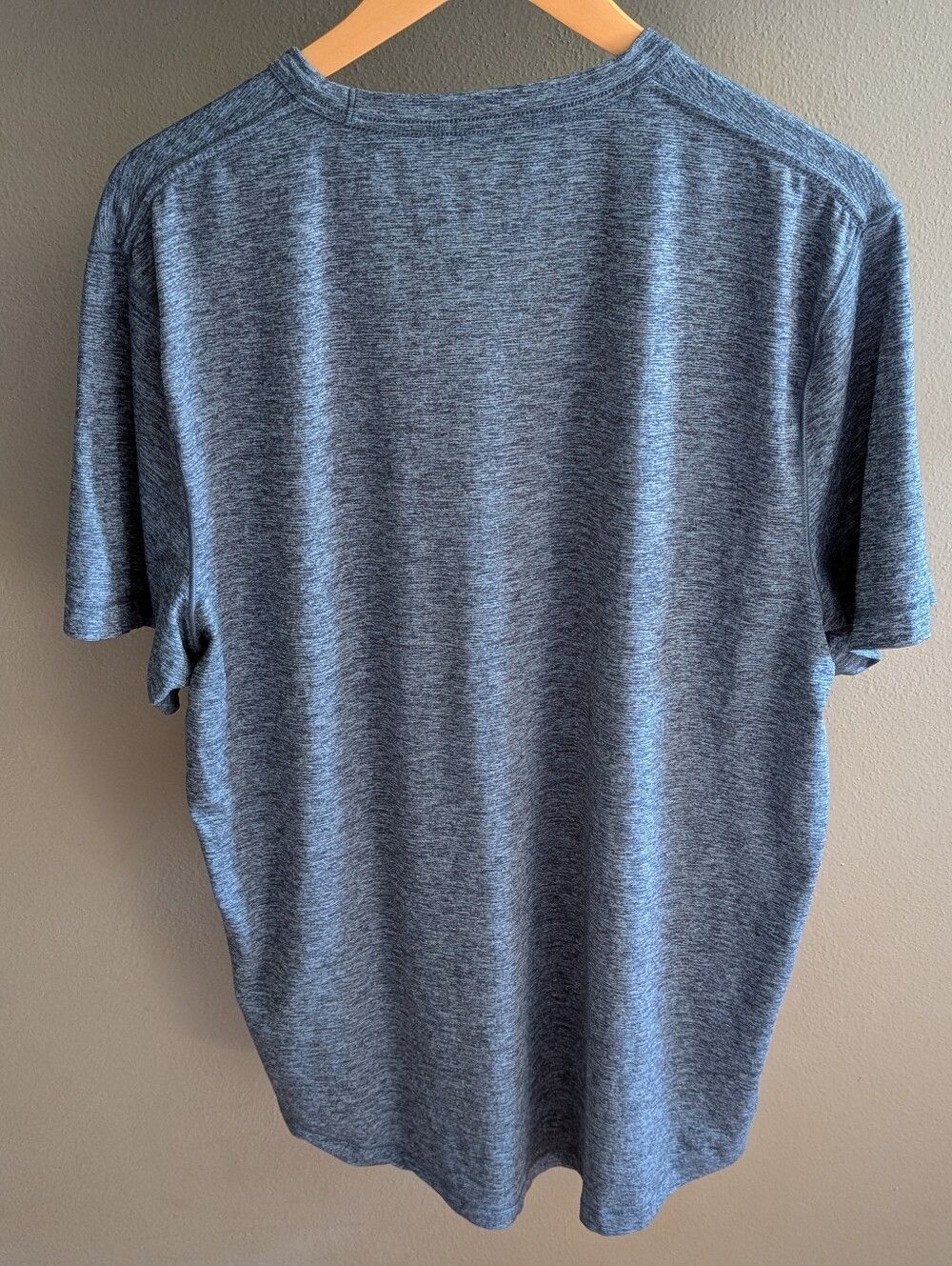 Abercrombie & Fitch Soft A&F Knit Tee Mens XL Blue Heathered Athleisure Shirt - Picture 5 of 5